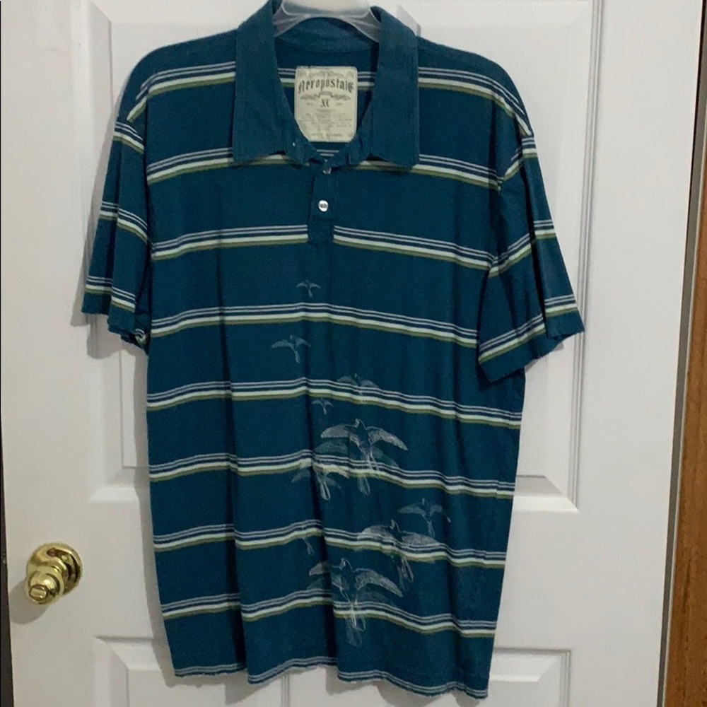 Men’s Aeropostale distressed polo